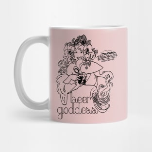 Beer Goddess (dark ink) Mug